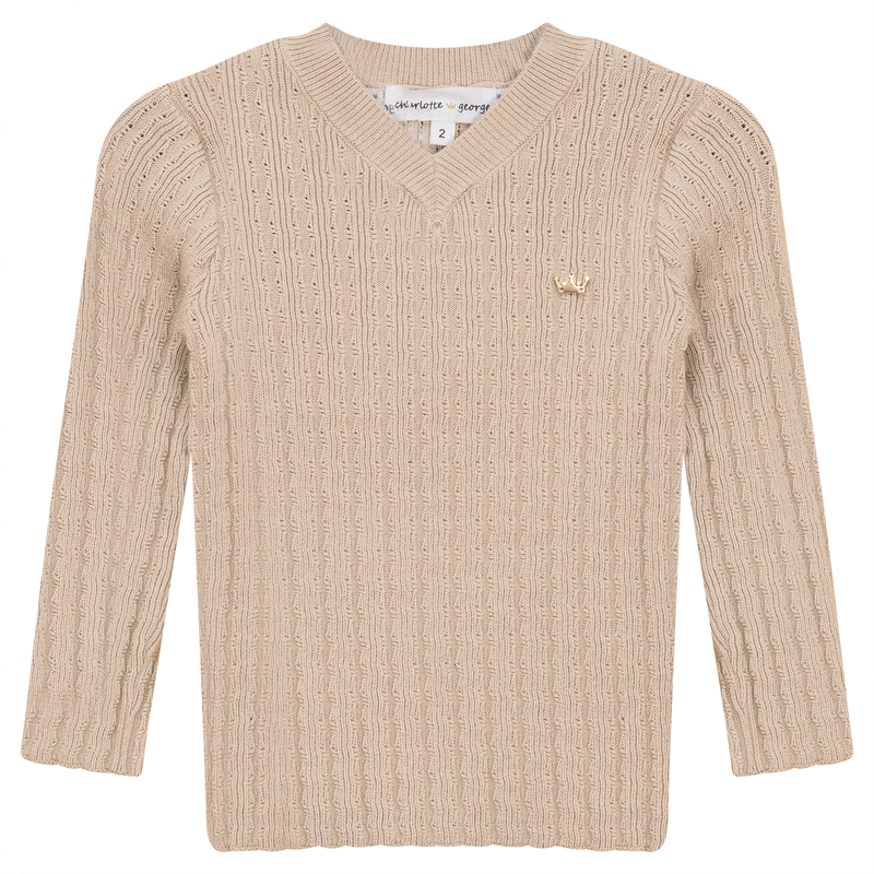 WB4CP7030 CHARLOTTE & GEORGE RIB KNIT SWEATER