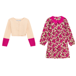 WB4CP7067D CHARLOTTE & GEORGE FLORAL DRESS + CARDIGAN