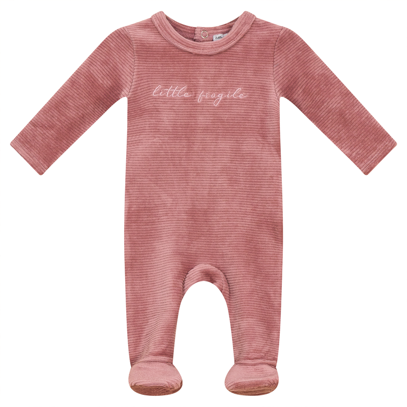 WB4CP7078 LITTLE FRAGILE RIB VELOUR FOOTIE