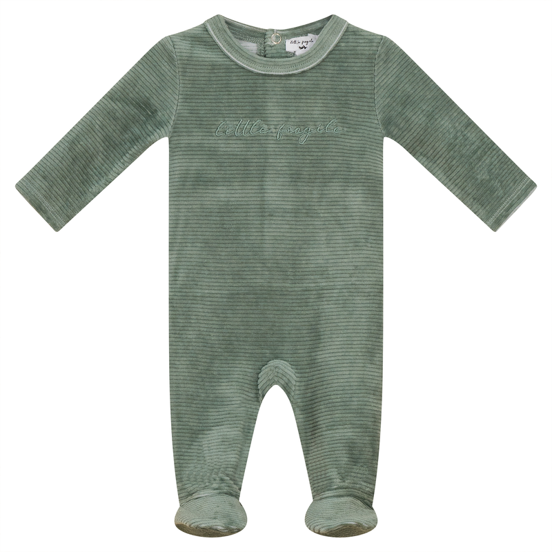 WB4CP7078 LITTLE FRAGILE RIB VELOUR FOOTIE