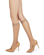 AS-309 MELAS CRYSTA SHEER KNEE HIGH