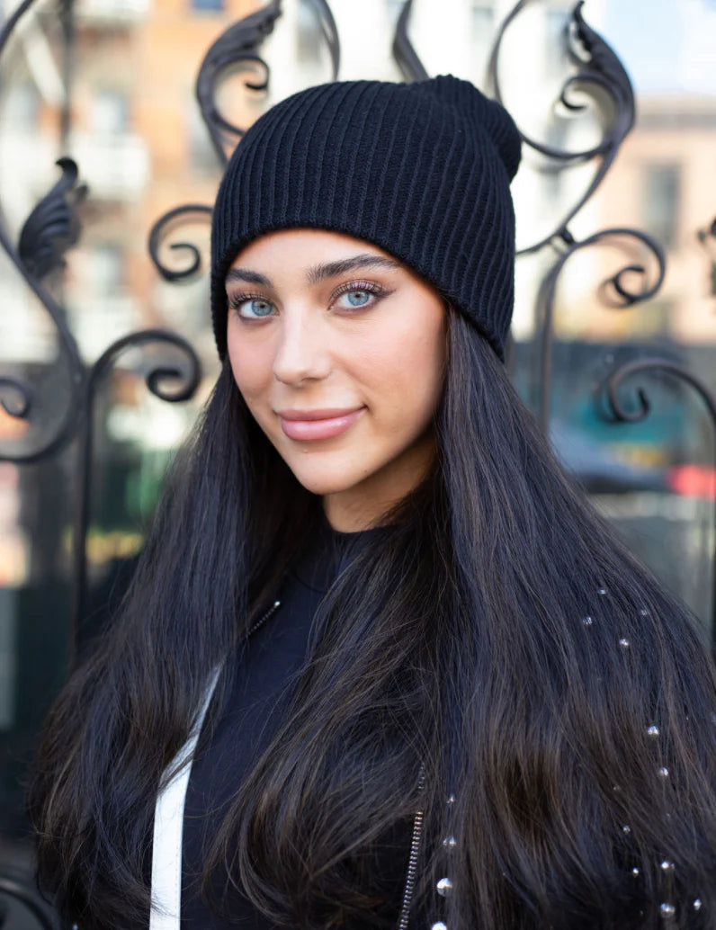 TAL NY THICK CHUNKY RIBBED BEANIE