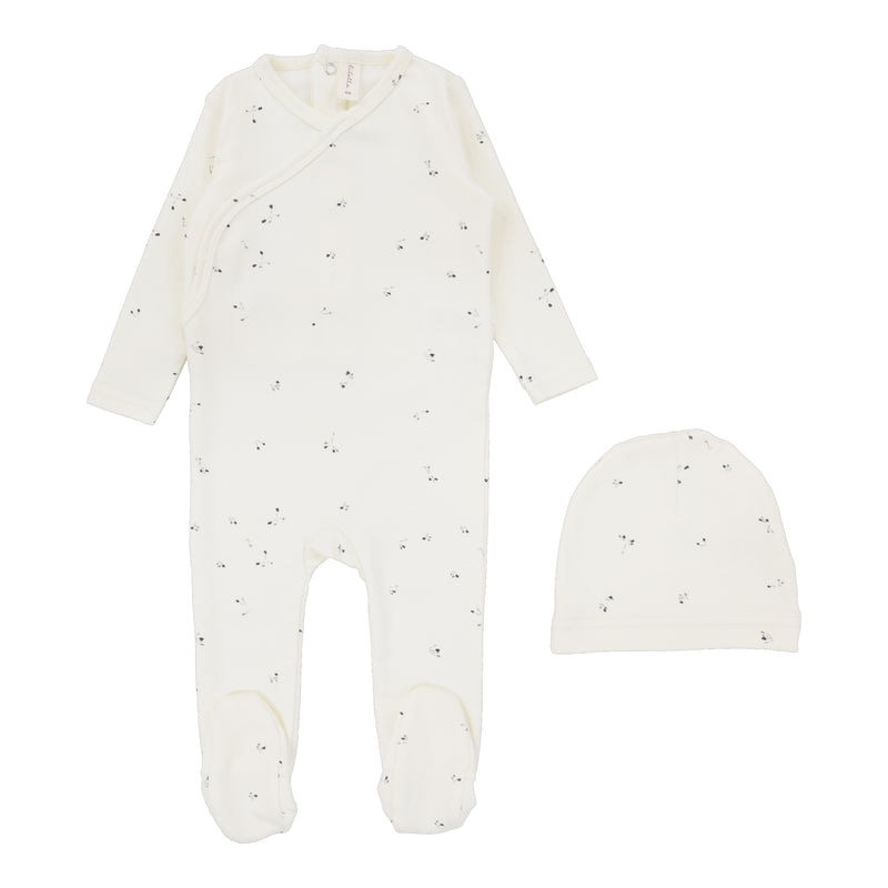 LILETTE PRINTED WRAPOVER FOOTIE 3PC SET