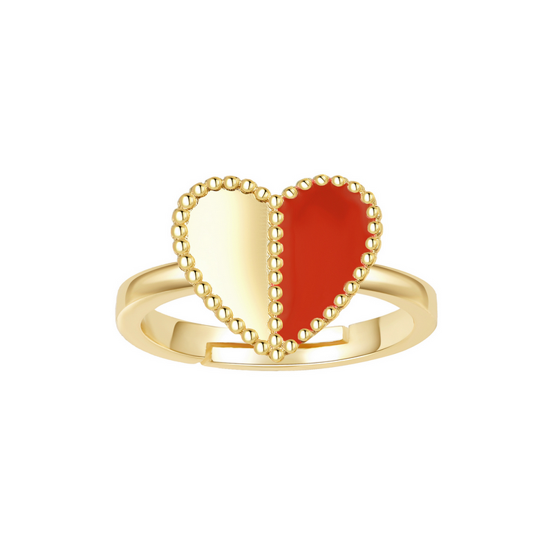 R4855 DLUX GP SRS HEART ADJ. RING