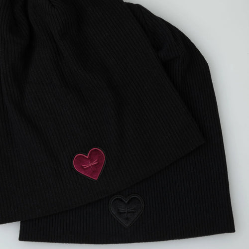 TAL NY VELVET HEART SWEATER BEANIE