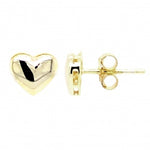 DLUX 8EP630 SS BRUSHED GOLD HEART EARRINGS