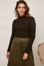 TWEED LENOX LS  MOCK NECK TOP