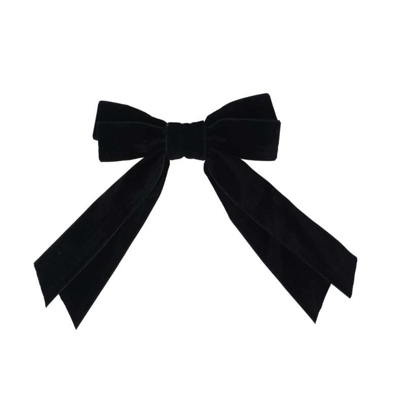 BANDEAU SOLID VELVET BOW CLIP