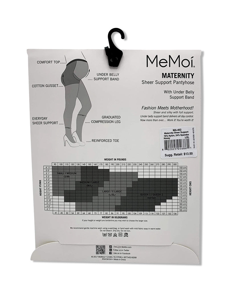 MeMoi Maternity Opaque Comfort Tights Black Q1/Q2 
